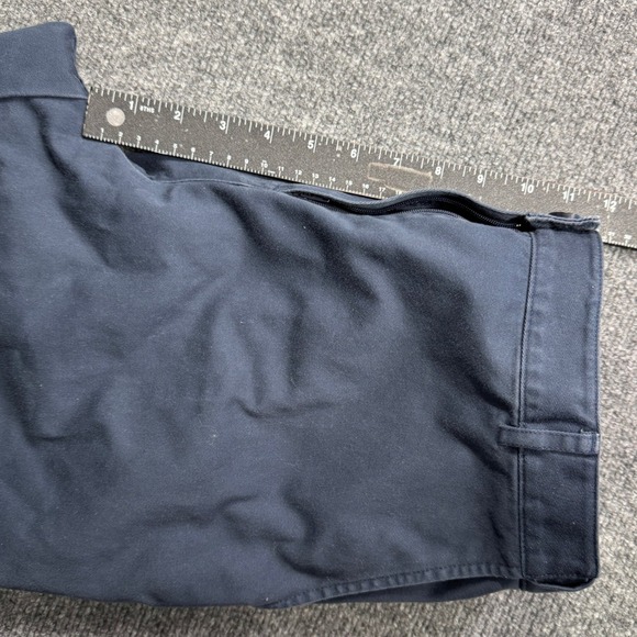 LL Bean Classic Fit Chino Pants Womens 14 MT Navy Blue Cotton Straight Leg - Picture 8 of 9